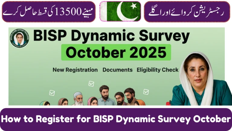 BISP Dynamic Survey October 2025 – New Registration, Documents & Eligibility Check